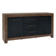 Buffet 2 portes 3 tiroirs Adam Bois et Noir