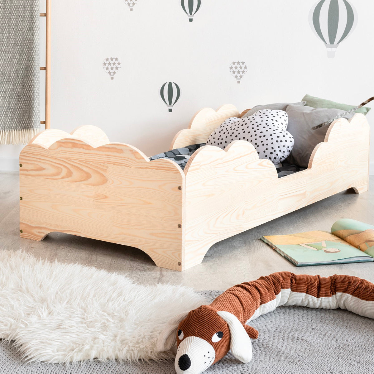Lit 90x190 sommier inclus Josy Bois - vue 3
