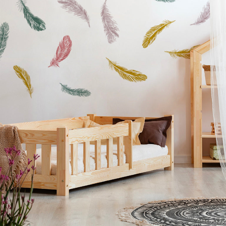 Lit 70x140 sommier inclus Elise Bois - vue 3