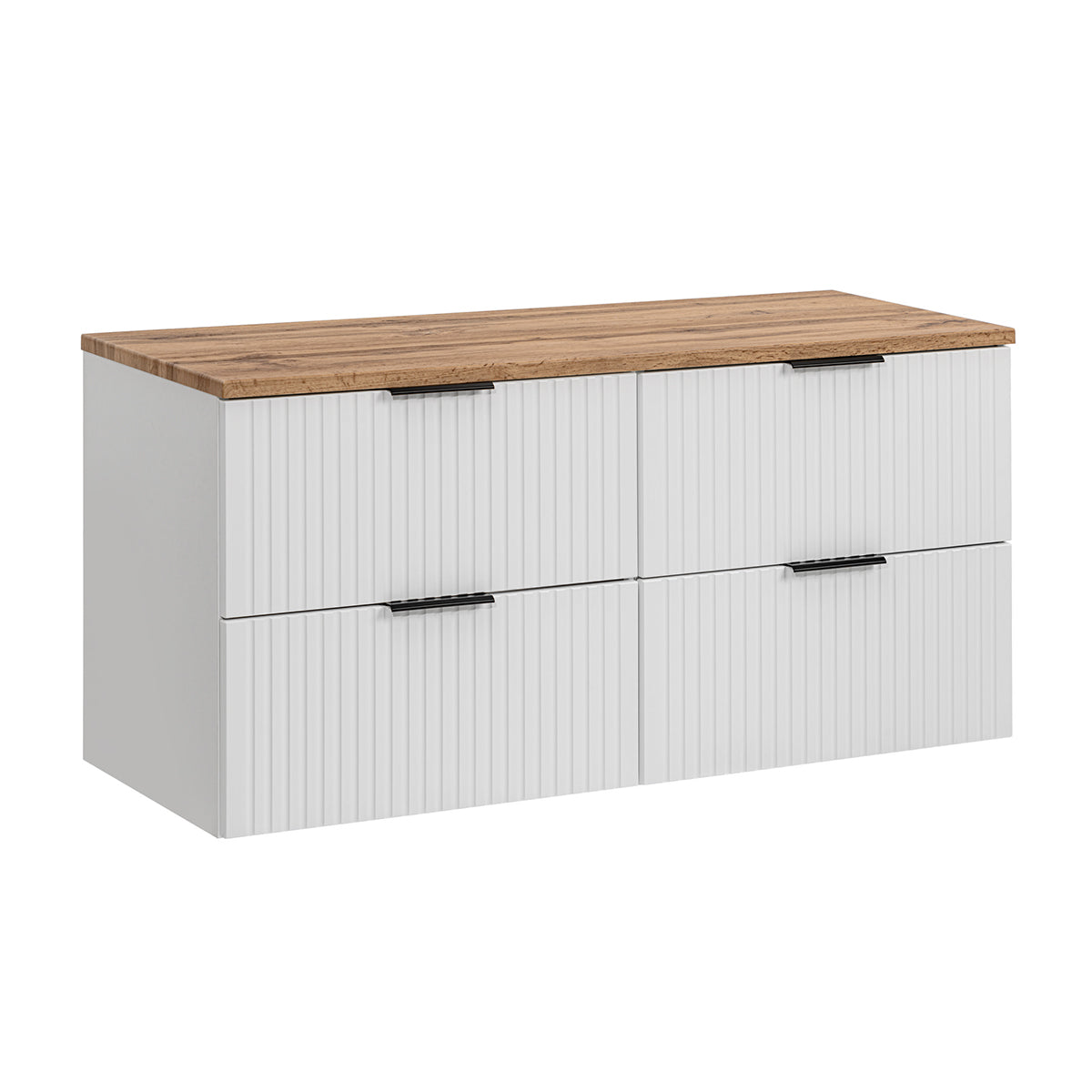 Meuble sous-vasque 120cm plan de toilette Adriel Blanc