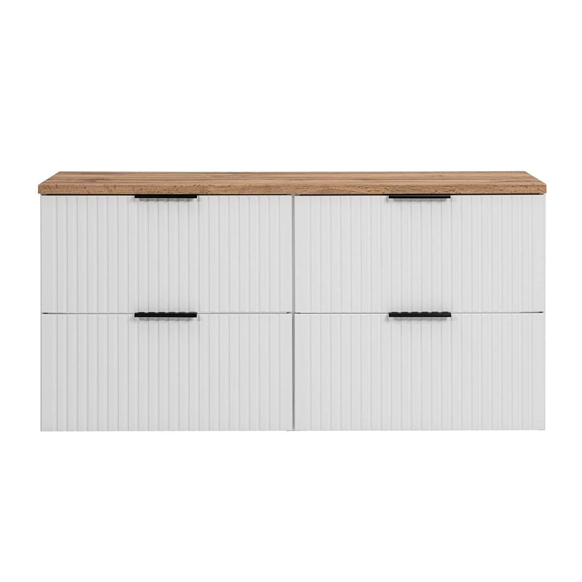 Meuble sous-vasque 120cm plan de toilette Adriel Blanc - vue 3