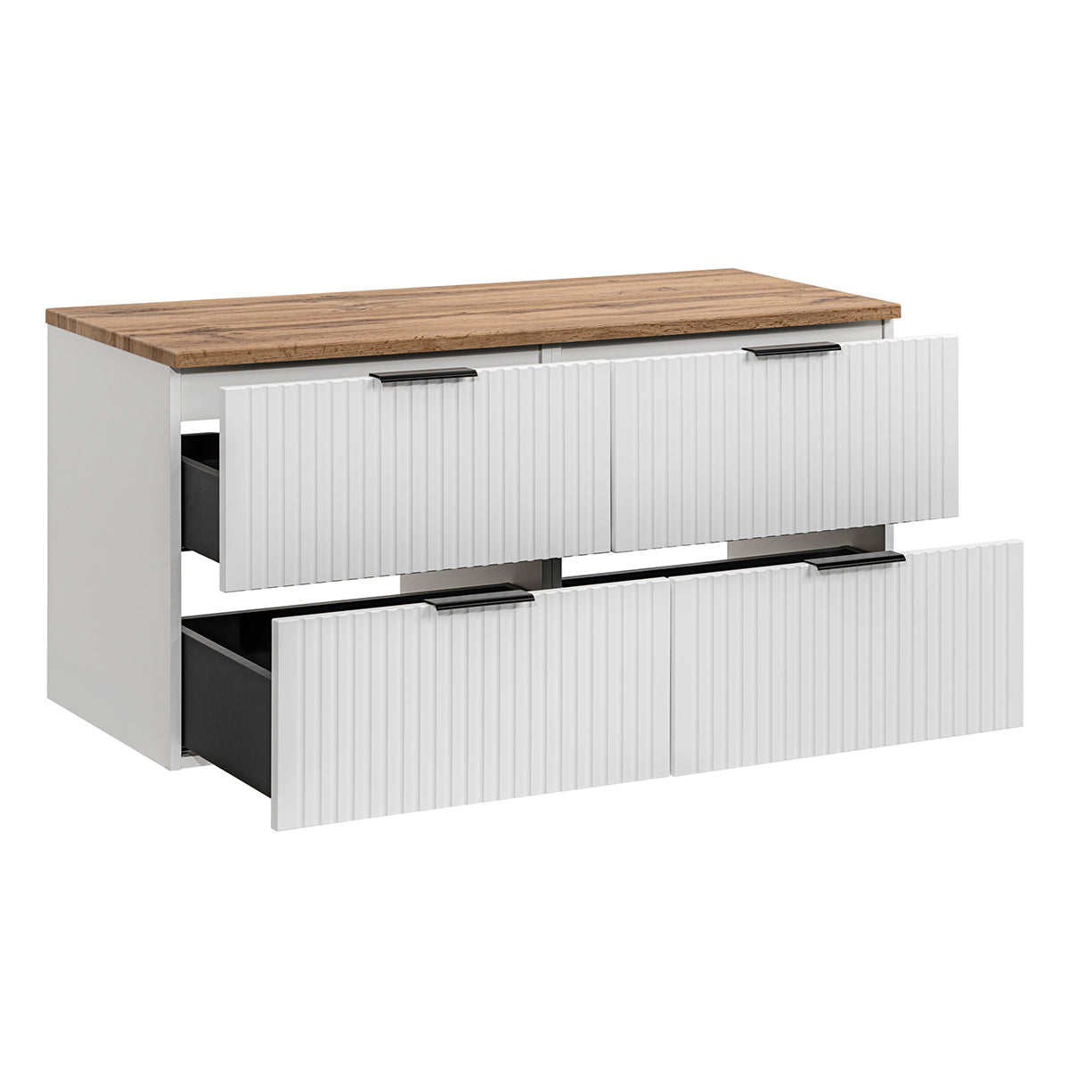 Meuble sous-vasque 120cm plan de toilette Adriel Blanc - vue 2