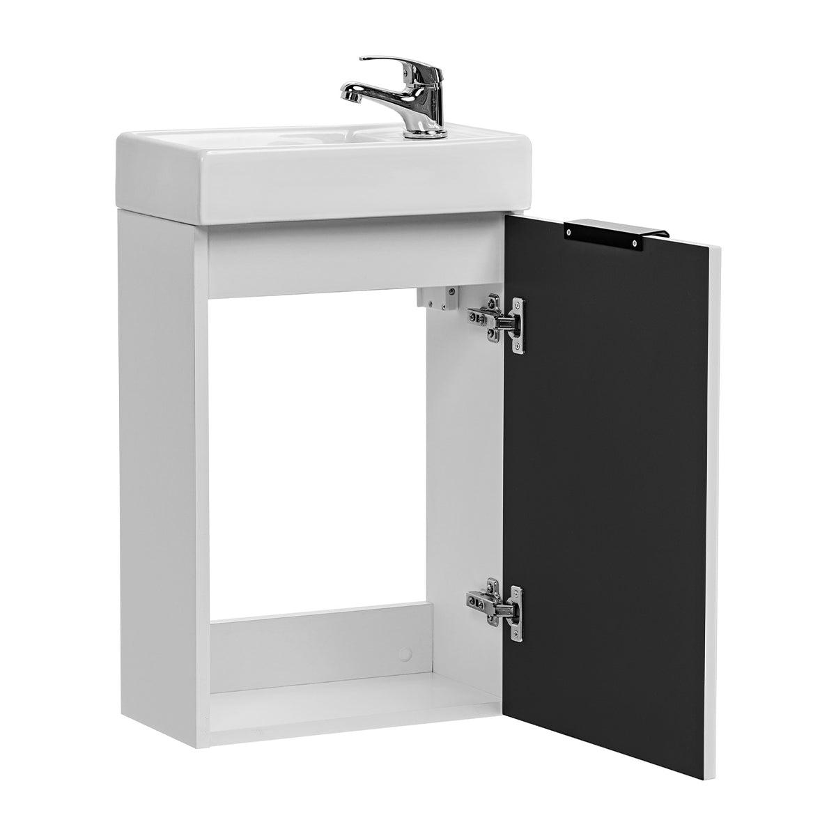Meuble lave-mains 40cm 1 porte Adriel Blanc - vue 2