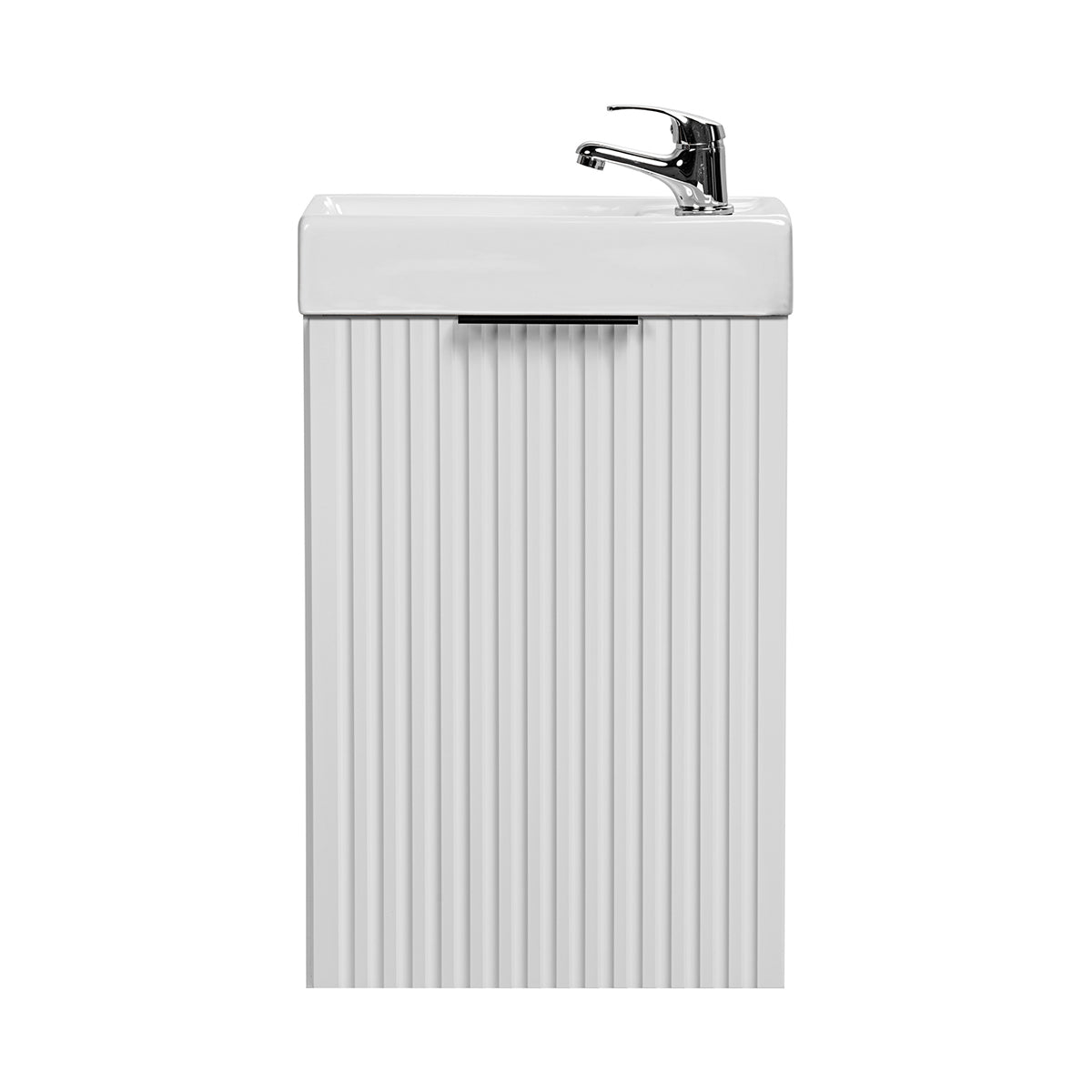 Meuble lave-mains 40cm 1 porte Adriel Blanc - vue 3