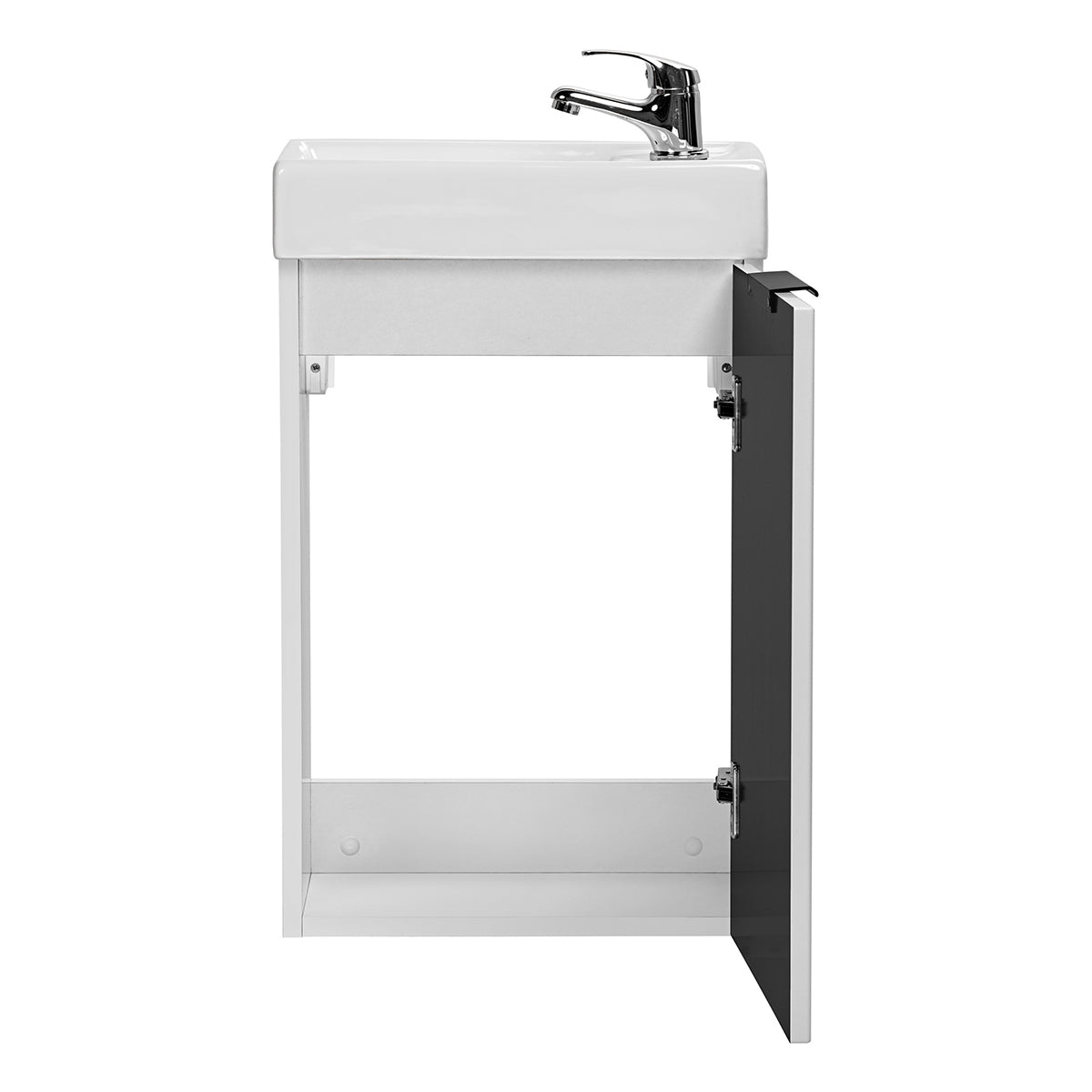 Meuble lave-mains 40cm 1 porte Adriel Blanc - vue 4