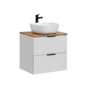 Meuble simple vasque 60cm Adriel Blanc
