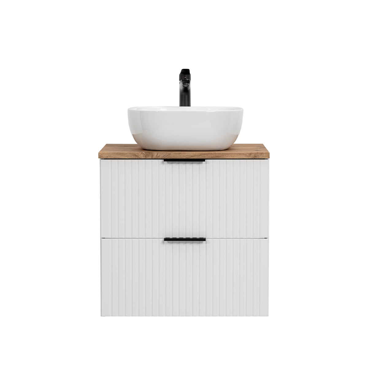 Meuble simple vasque 60cm Adriel Blanc - vue 3