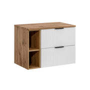 Meuble sous-vasque 80cm 2 niches Adriel Blanc