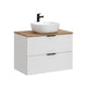 Meuble simple vasque 80cm Adriel Blanc