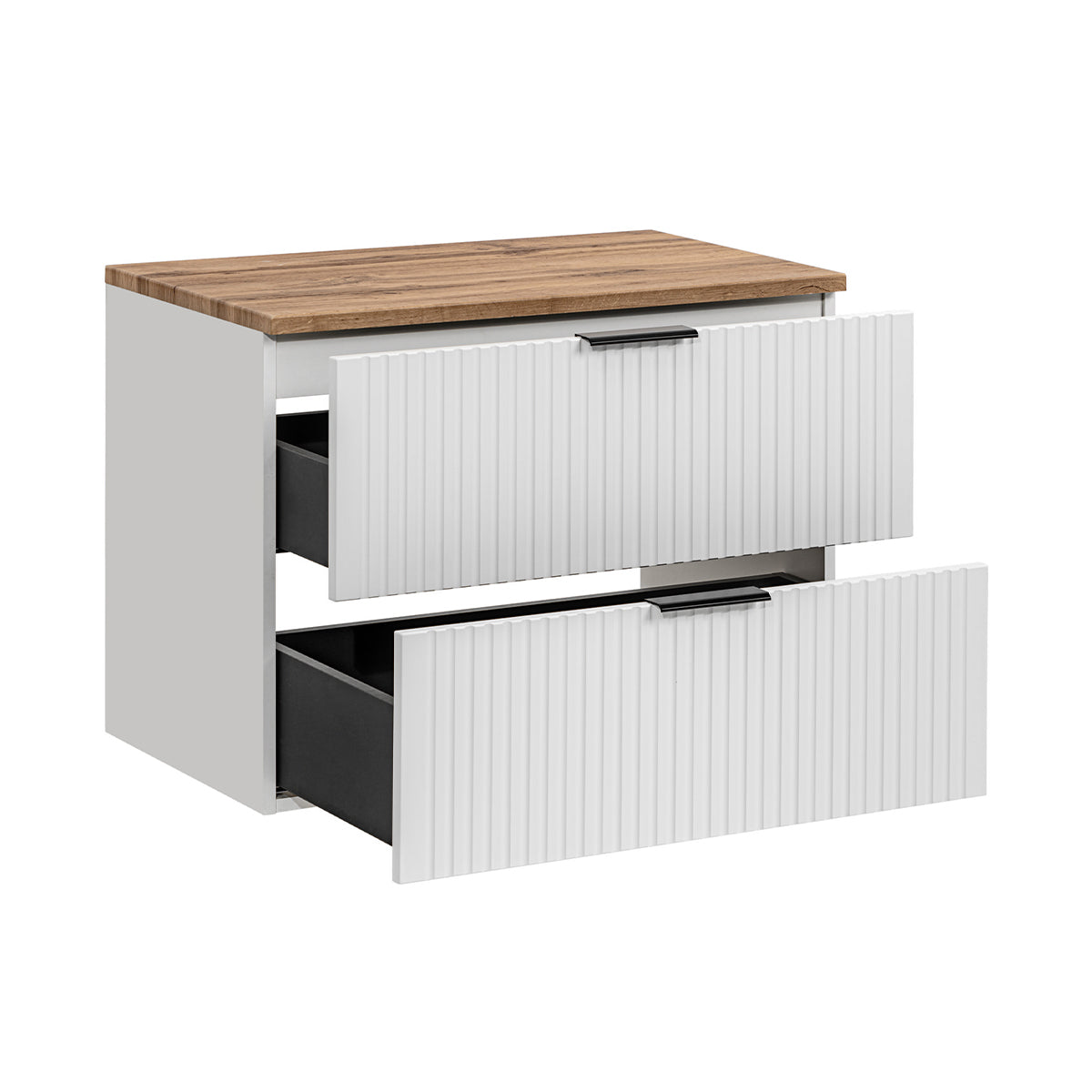 Meuble sous-vasque 80cm plan de toilette Adriel Blanc - vue 2