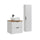 Ensemble meuble simple vasque 60cm et colonne Adriel Blanc