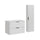 Ensemble meuble simple vasque encastrée 80cm et colonne Adriel Blanc