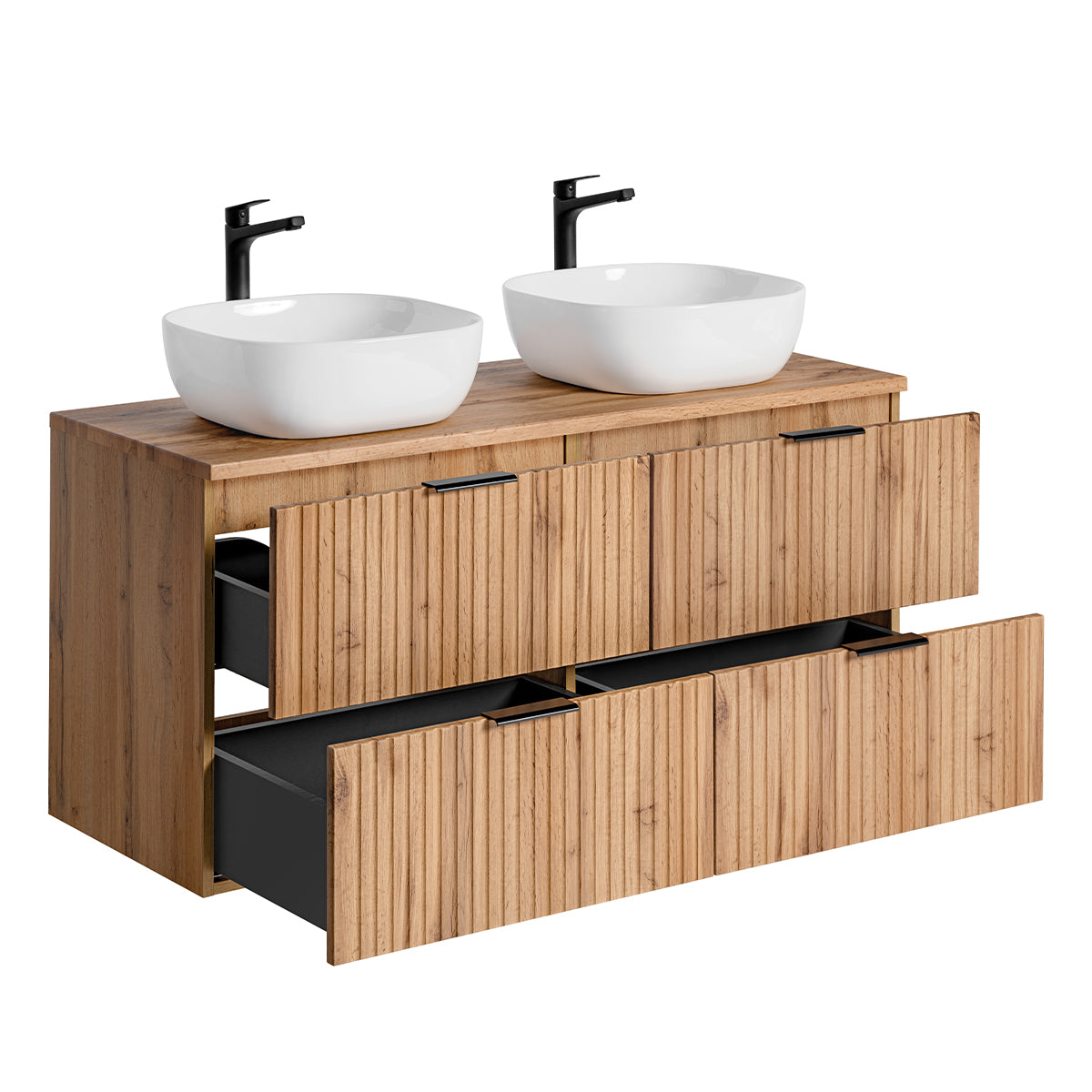 Meuble double vasque 120cm Adriel Bois - vue 2