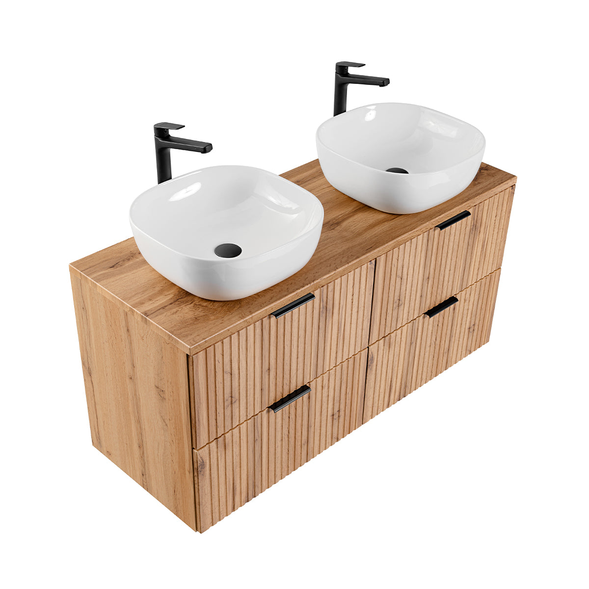Meuble double vasque 120cm Adriel Bois - vue 3