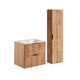 Ensemble meuble simple vasque encastrée 60cm et colonne Adriel Bois