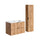 Ensemble meuble simple vasque encastrée 80cm et colonne Adriel Bois