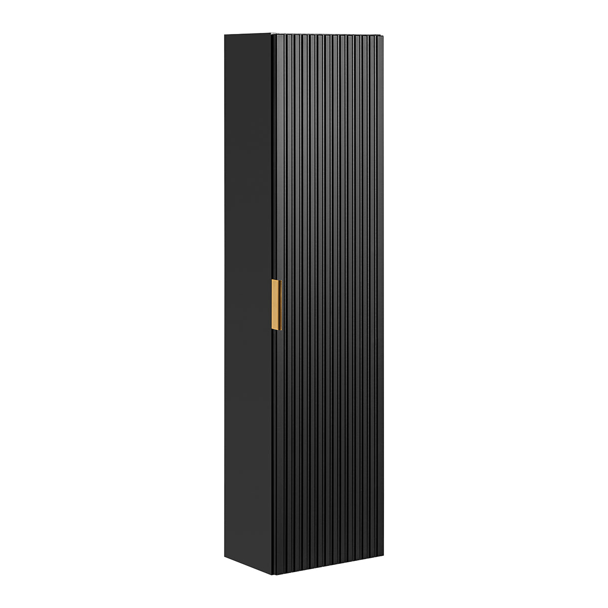 Ensemble meuble simple vasque encastrée 80cm et colonne Adriel Noir - vue 6