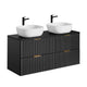 Meuble double vasque 120cm Adriel Noir