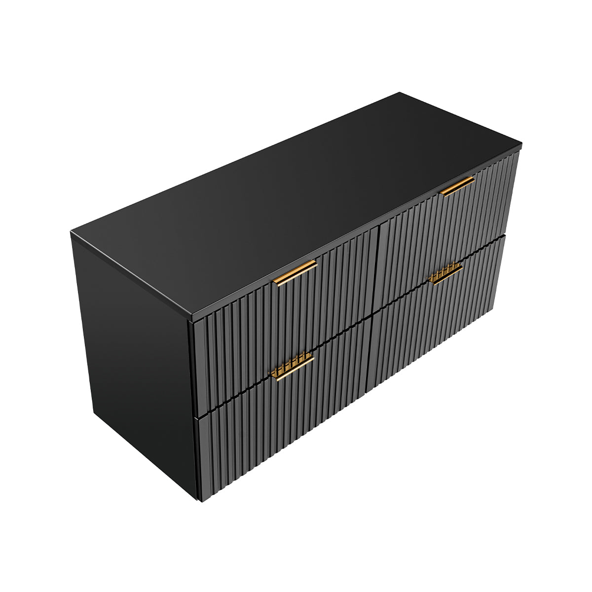 Meuble sous-vasque 120cm plan de toilette Adriel Noir - vue 3
