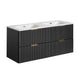 Meuble double vasque encastrée 120cm Adriel Noir