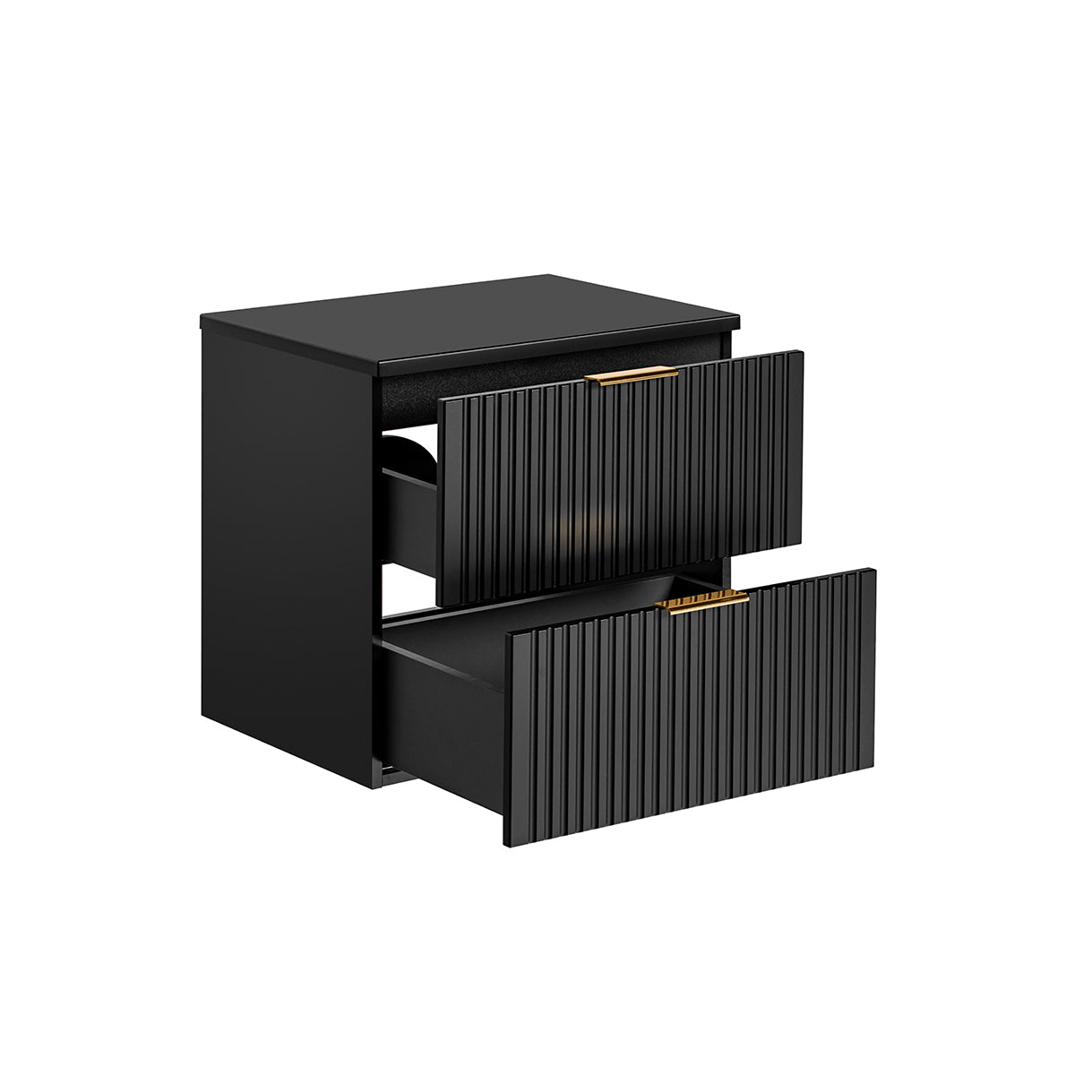 Meuble sous-vasque 60cm plan de toilette Adriel Noir - vue 2