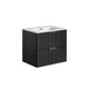 Meuble simple vasque encastrée 60cm Adriel Noir