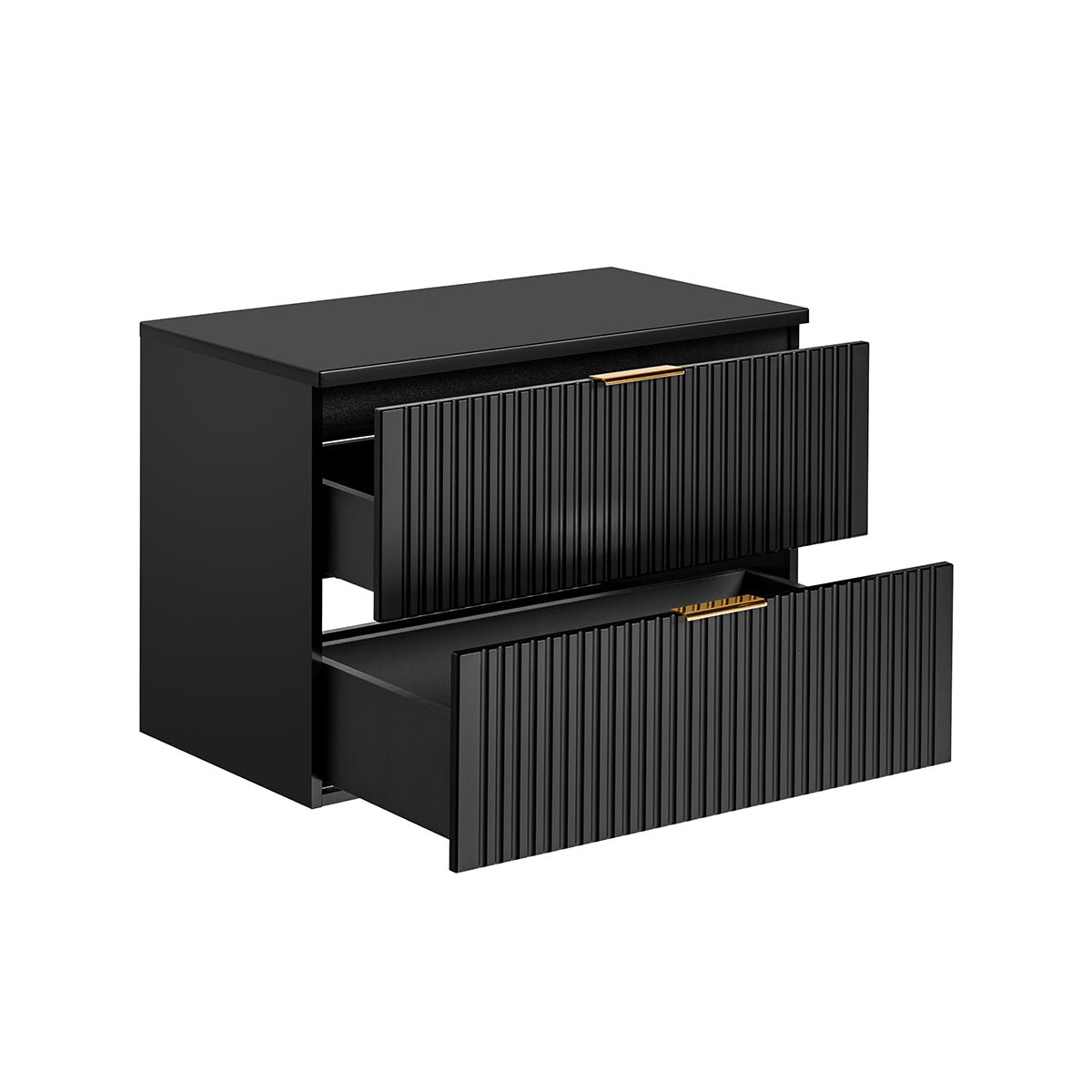 Meuble sous-vasque 80cm plan de toilette Adriel Noir - vue 2
