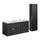 Ensemble meuble double vasque encastrée 120cm et colonne Adriel Noir