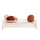 Lit 90x190 barrière et sommier inclus pieds 10 cm Adèle Blanc