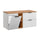 Meuble sous-vasque 120cm 2 niches panier à linge Adriel Blanc