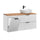 Meuble simple vasque 120cm panier à linge Adriel Blanc