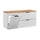 Meuble sous-vasque 120cm panier à linge Adriel Blanc