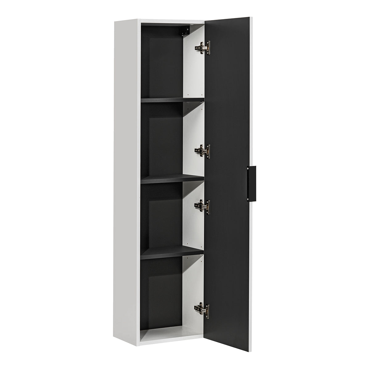 Ensemble meuble double vasque encastrée 120cm et colonne Adriel Blanc - vue 5