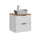 Meuble simple vasque effet pierre 60cm Adriel Blanc
