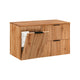 Meuble sous-vasque 100cm panier à linge Adriel Bois