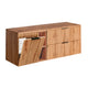 Meuble sous-vasque 140cm 2 niches panier à linge Adriel Bois