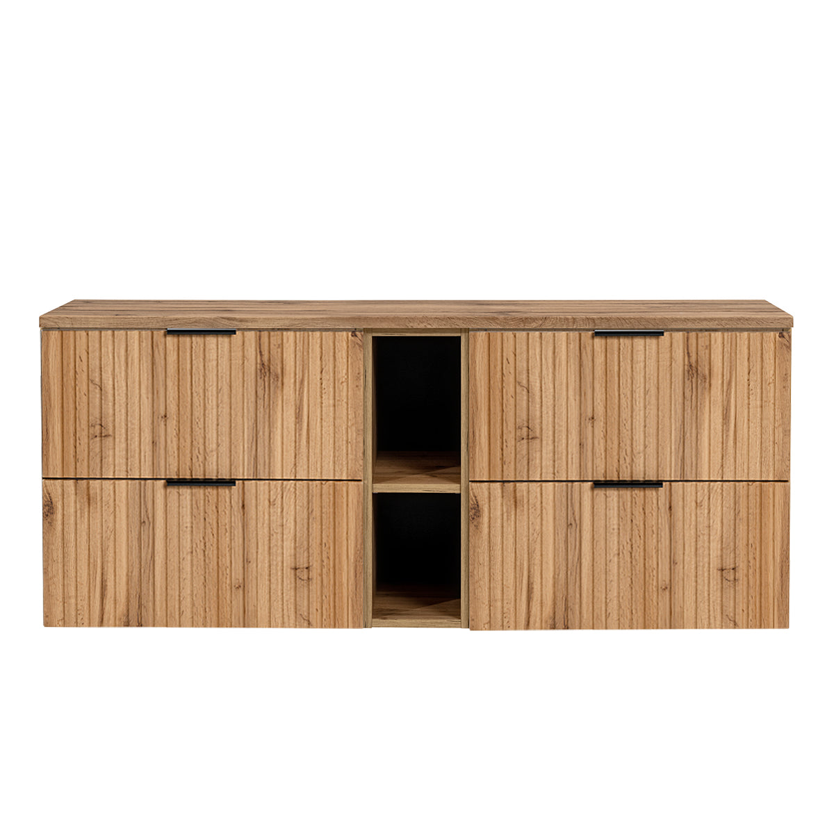 Meuble sous-vasque 140cm 2 niches Adriel Bois - vue 3