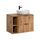Meuble simple vasque 80cm 2 niches Adriel Bois