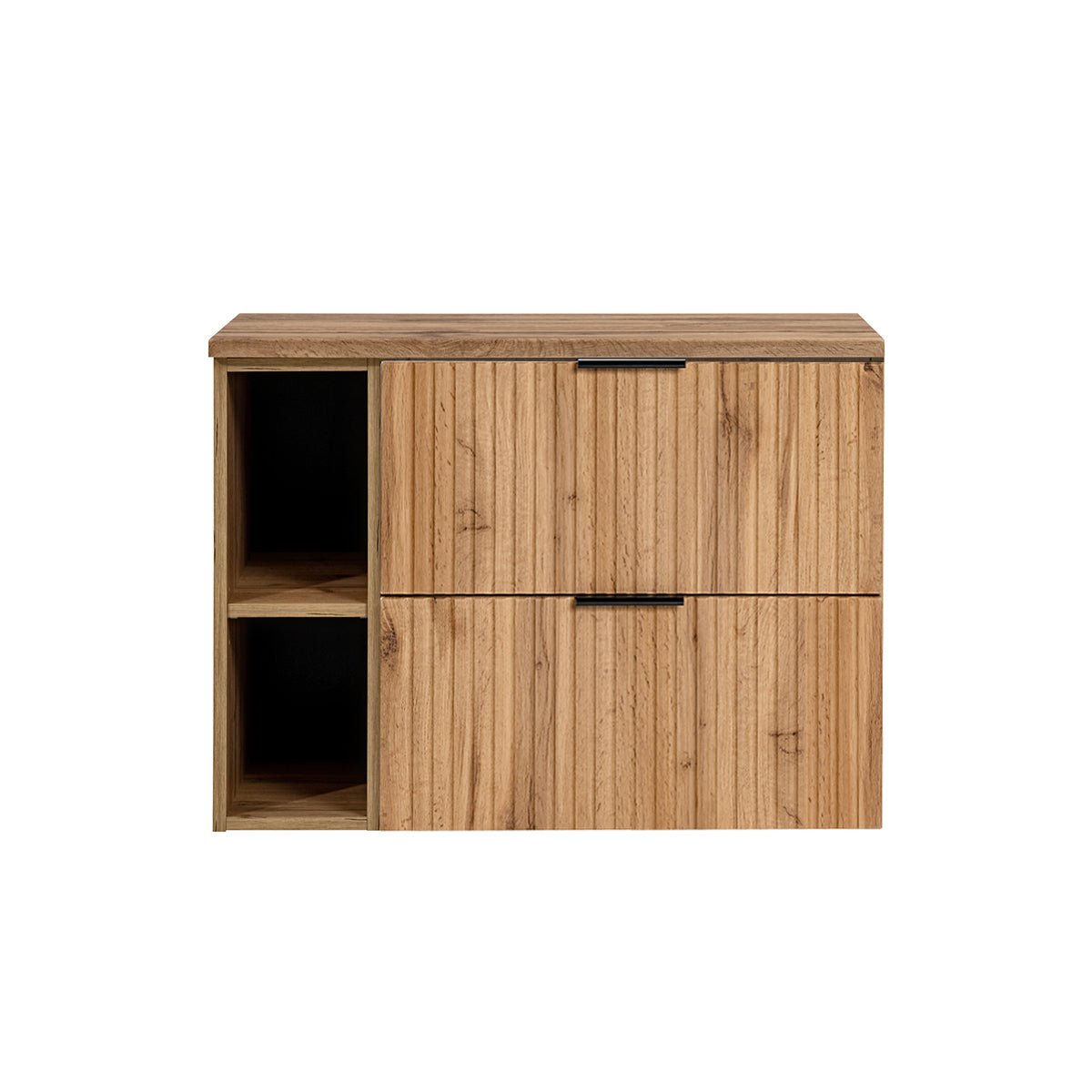 Meuble sous-vasque 80cm 2 niches Adriel Bois - vue 3