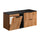 Meuble sous-vasque 120cm 2 niches panier à linge Adriel Bois et Noir