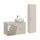 Ensemble meuble simple vasque 100cm panier à linge et colonne Adriel Cachemire