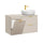 Meuble simple vasque 100cm panier à linge Adriel Cachemire