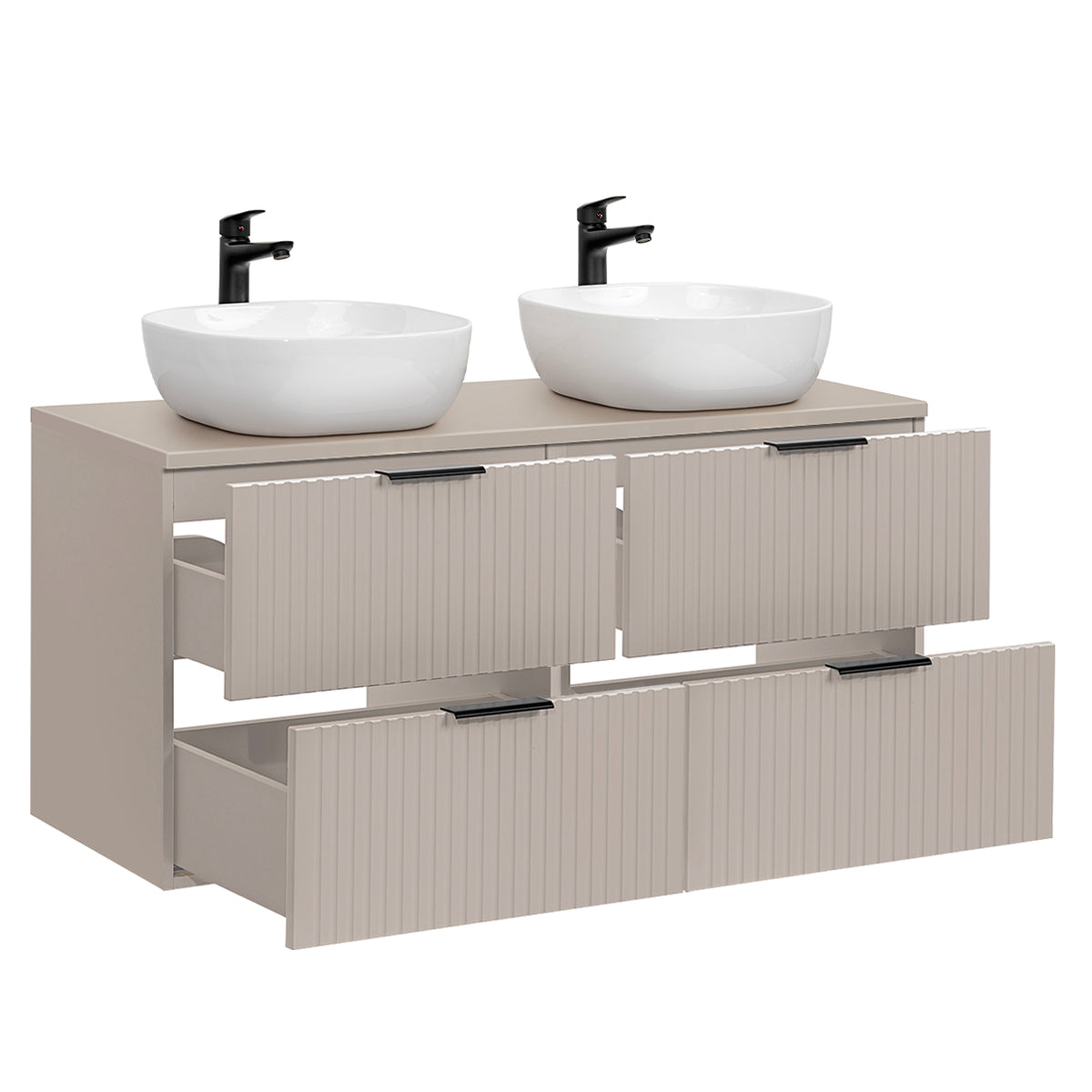 Meuble double vasque 120cm Adriel Cachemire - vue 2