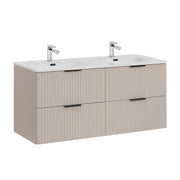 Meuble double vasque encastrée 120cm Adriel Cachemire