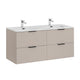 Meuble double vasque encastrée 120cm Adriel Cachemire