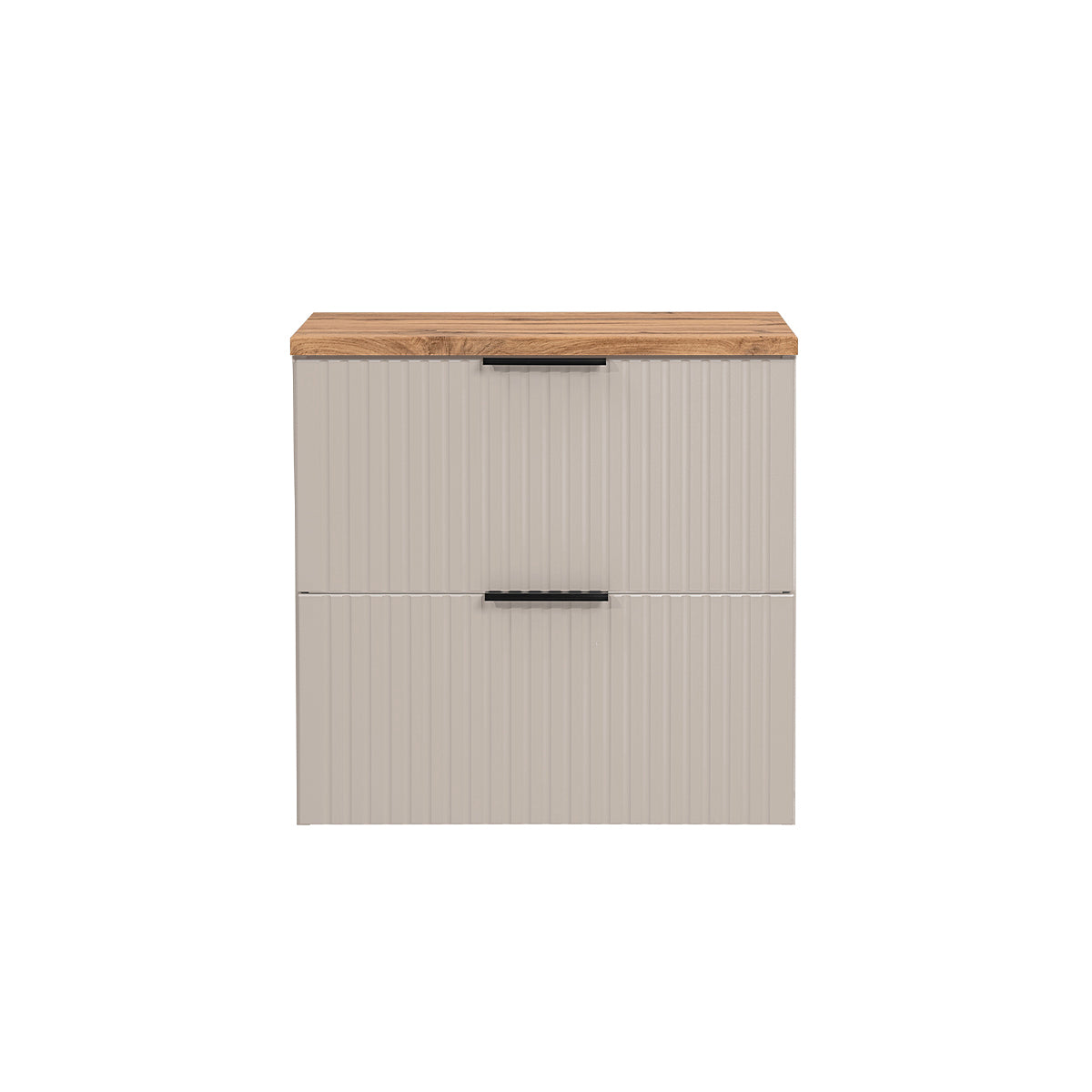 Meuble sous-vasque 60cm plan de toilette Adriel Cachemire et Bois - vue 3