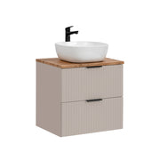 Meuble simple vasque 60cm Adriel Cachemire et Bois