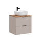 Meuble simple vasque 60cm Adriel Cachemire et Bois