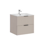 Meuble simple vasque encastrée 60cm Adriel Cachemire