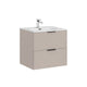 Meuble simple vasque encastrée 60cm Adriel Cachemire